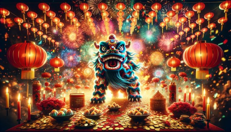 chinese new year nian beast story