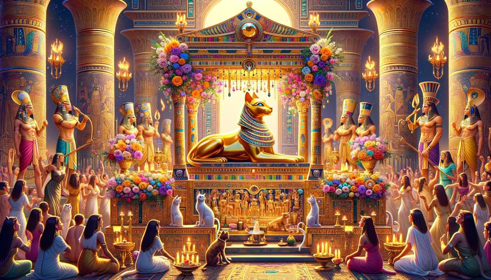 honoring the egyptian feline deity