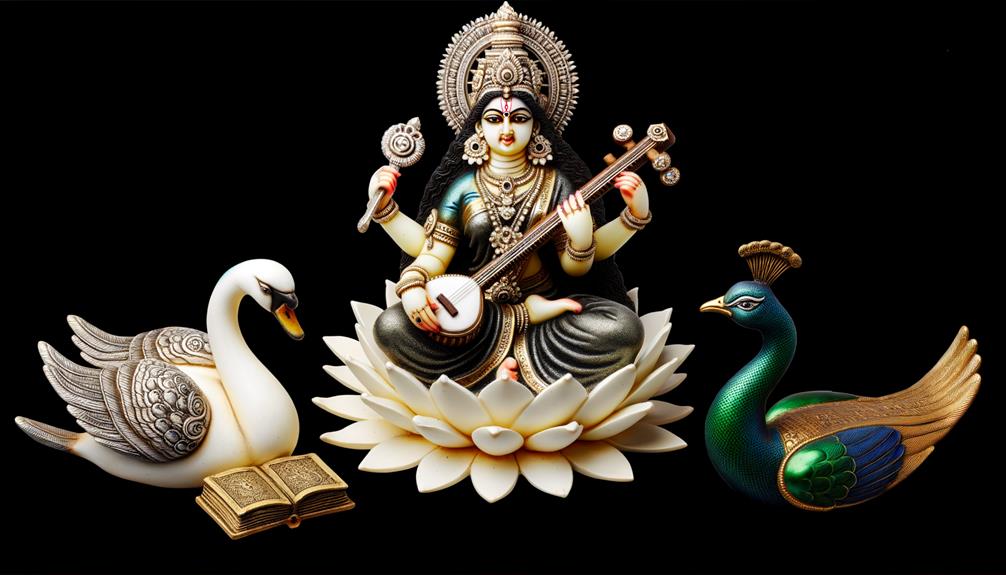 saraswati s symbolic representation
