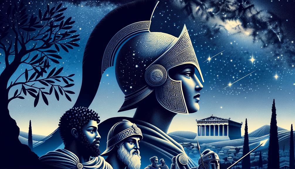 athena guiding greek heroes