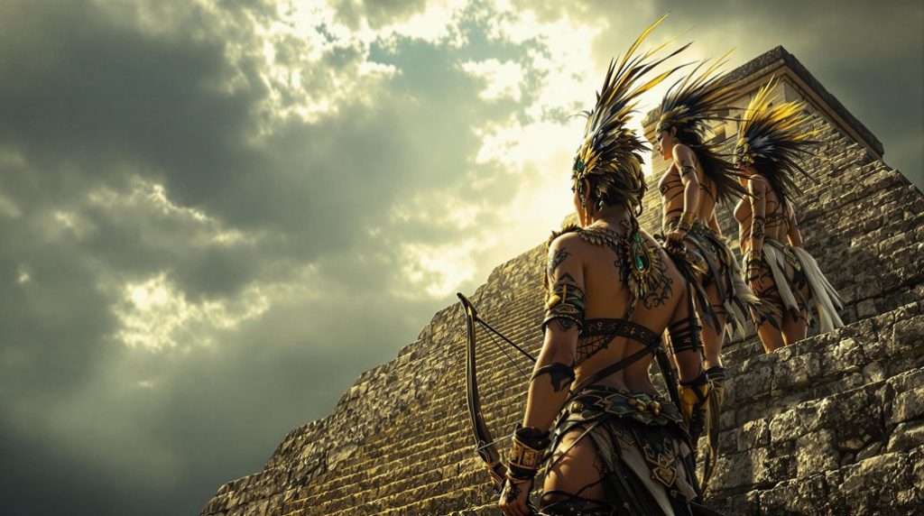 defiant mesoamerican warrior women